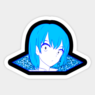 Blue Waifu Sticker